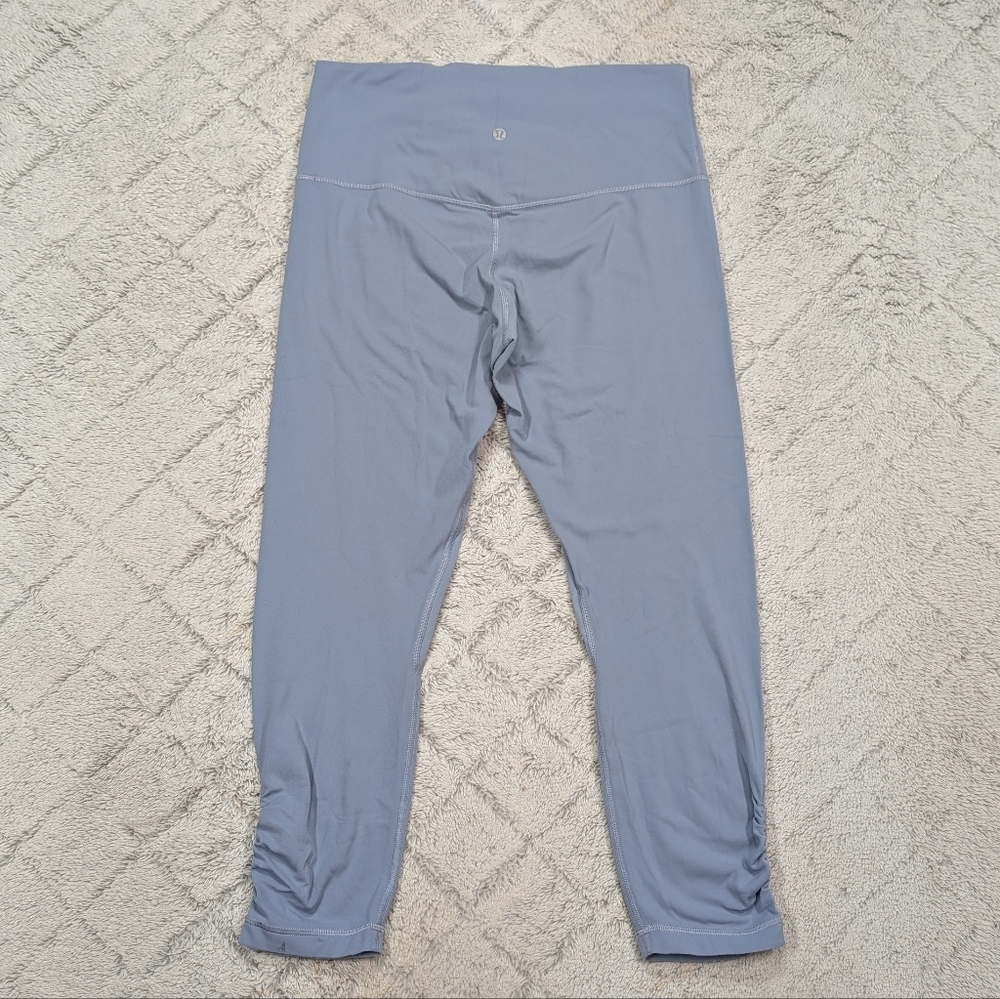 Lululemon Leggings Womens 10 Blue Chambray Align HR Crop 24” Twist Waist - Picture 8 of 9